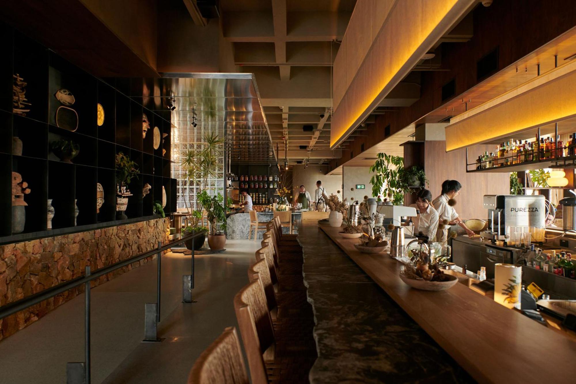 Novotel Medellin El Tesoro Eksteriør billede The interior of the restaurant